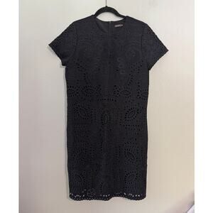 J. McLaughlin Black Eyelet Lace Dress